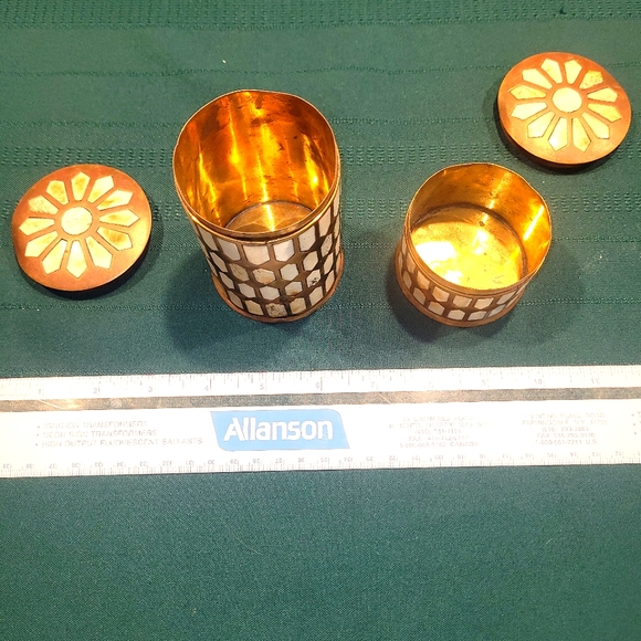 Vintage Brass Vanity Set - Picture 4 of 5